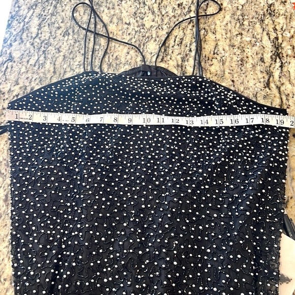 VTG (NWT), Mark & John by Gopal, Stunning Black Beaded Gown,Strap-Back,Size 2X - Picture 12 of 15